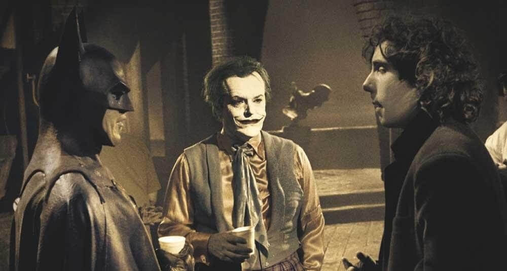 Tim Burton on the set of Batman 1989