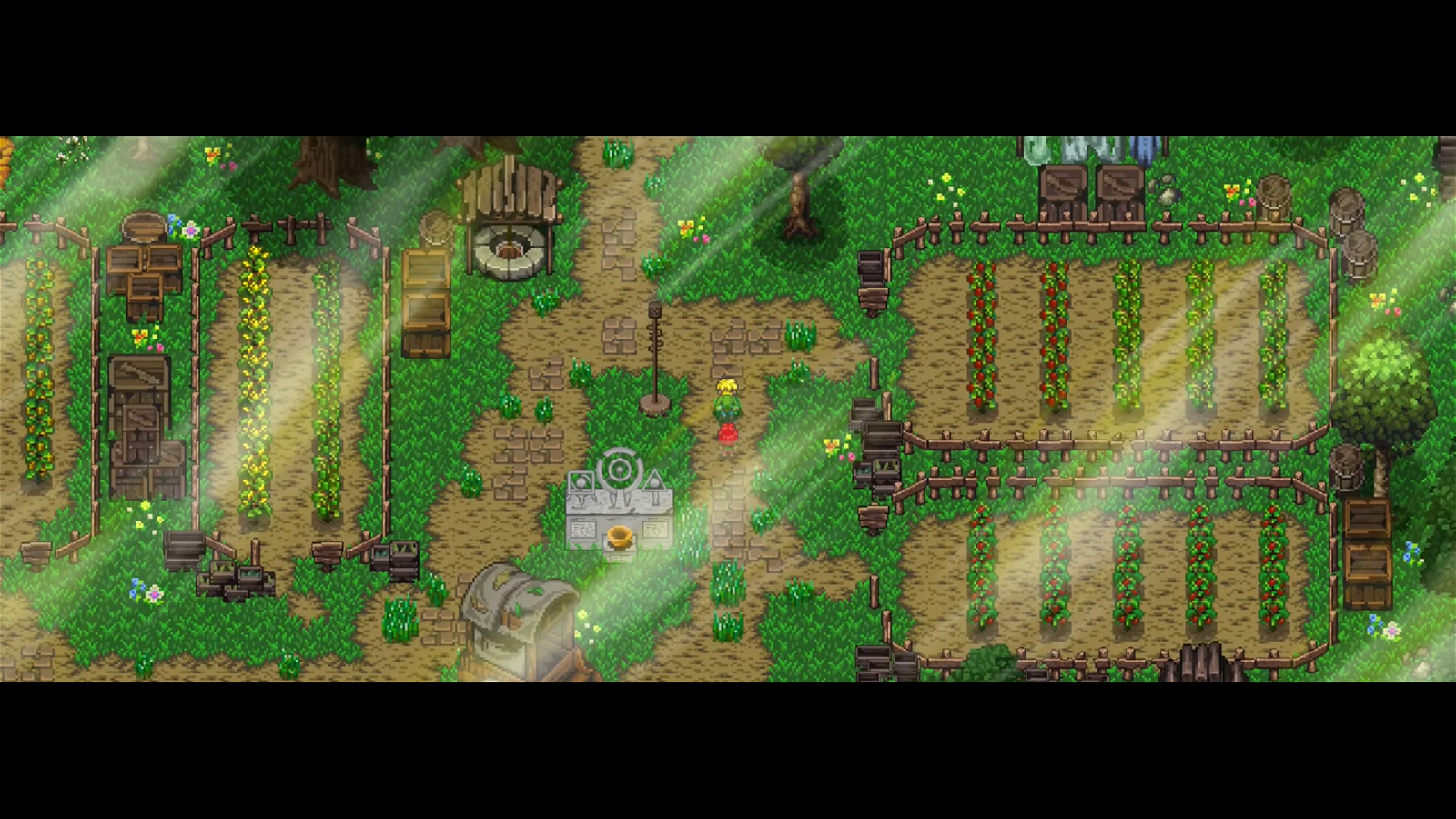 Screengrab of the gameplay from the trailer for Harvest Island.